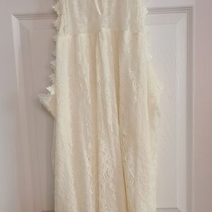 Paper Tee Cream Lace Tunic